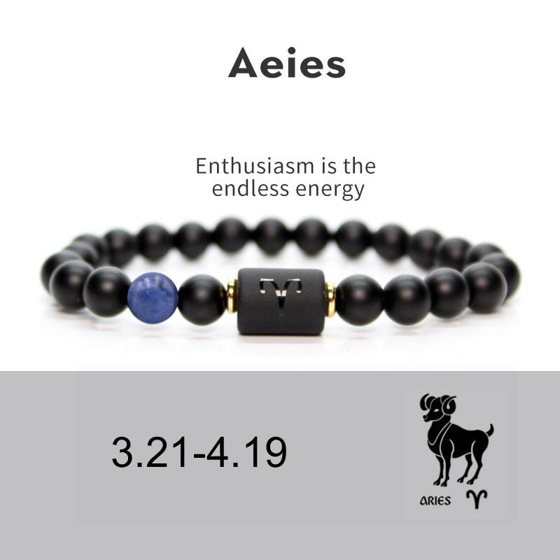 8mm Black Onyx Adjustable Chinese Zodiac Bracelet