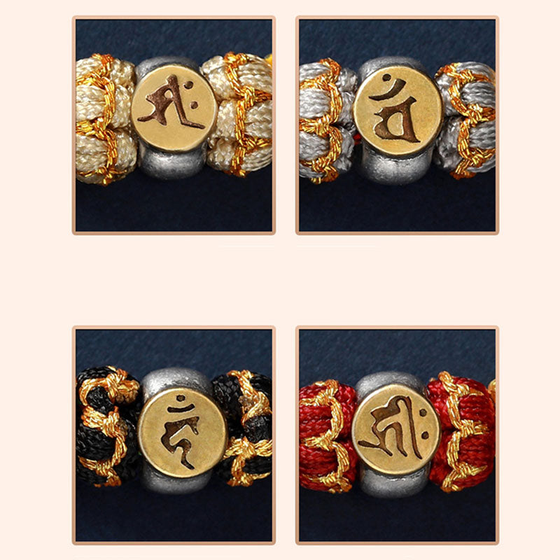 Chinese Zodiac Silver Red String Bracelet 18-28cm