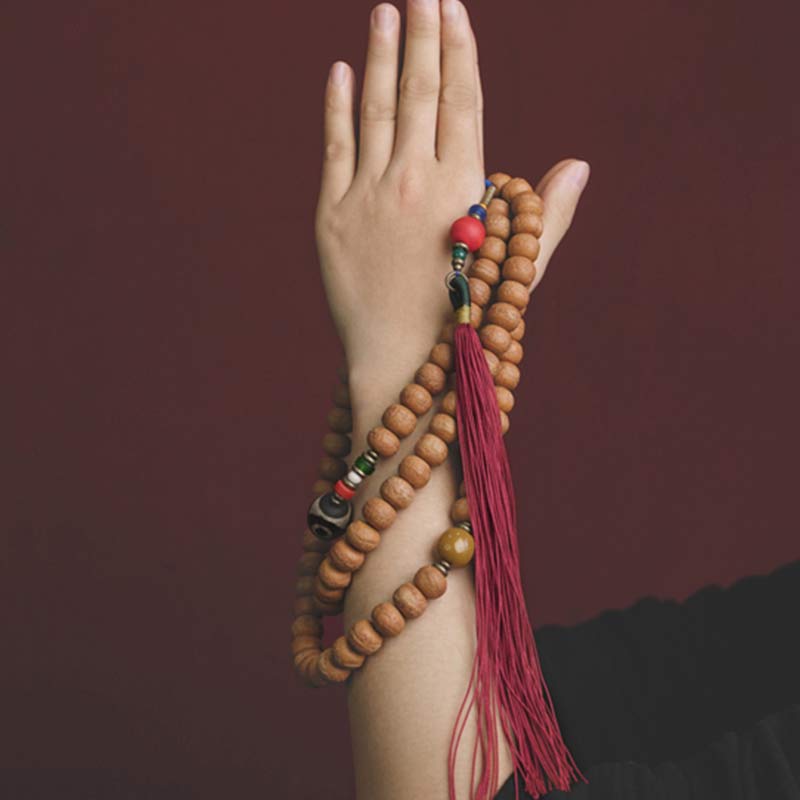108 Beads Bodhi Seed Dzi Peace Mala Bracelet