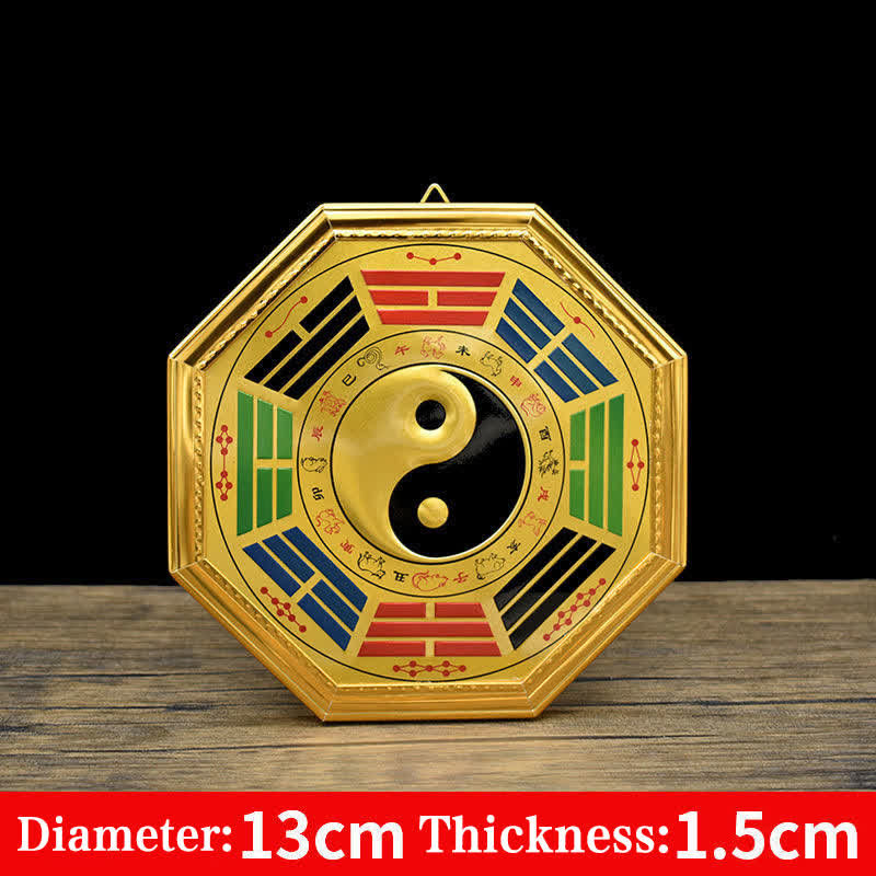 Bagua Map Feng Shui Balance Energy with Five Emperor Coins 17.5cm