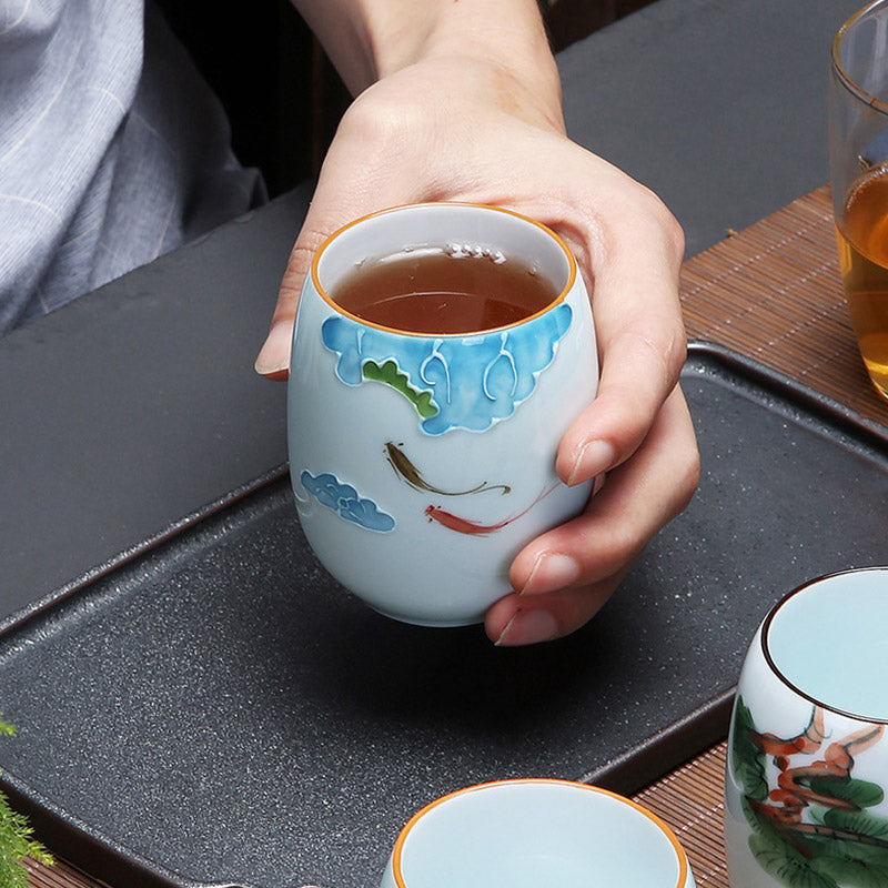 Ceramic Spiritual Teacup 180ml for Zen Meditation Rituals