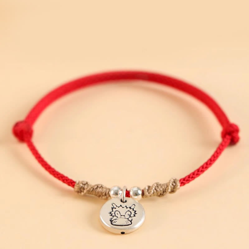 Chinese Zodiac Dragon Bracelet in 999 Sterling Silver for Luck