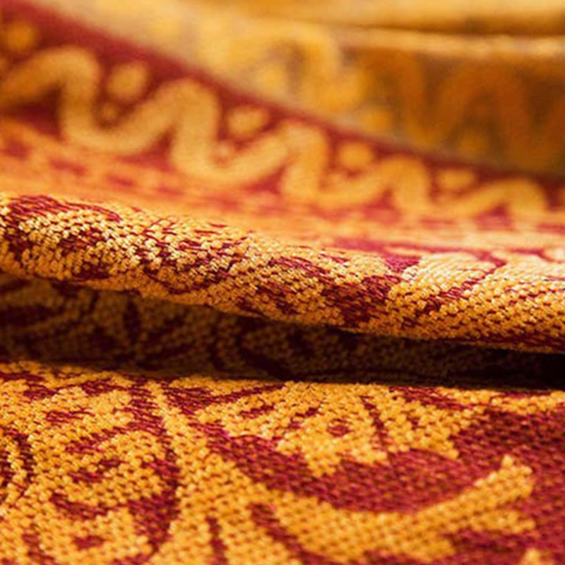 Tibetan Floral Pattern Hand-Dyed Blanket 150x190cm