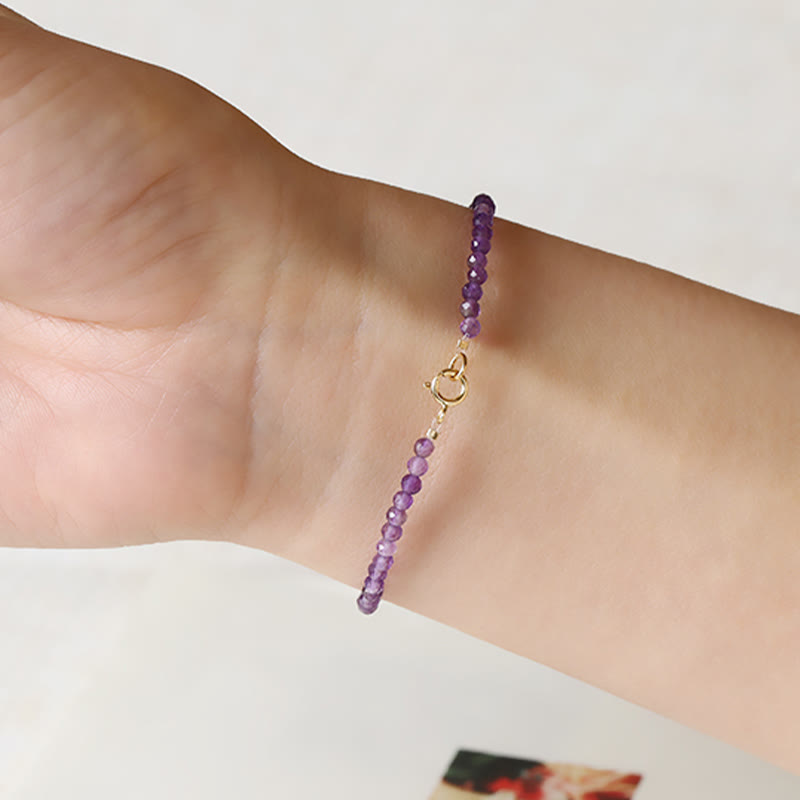 Bracelet de conscience spirituelle en améthyste de 3 mm