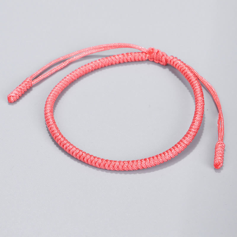 Lot de 3 bracelets de protection tibétains à cordon rouge avec nœud King Kong