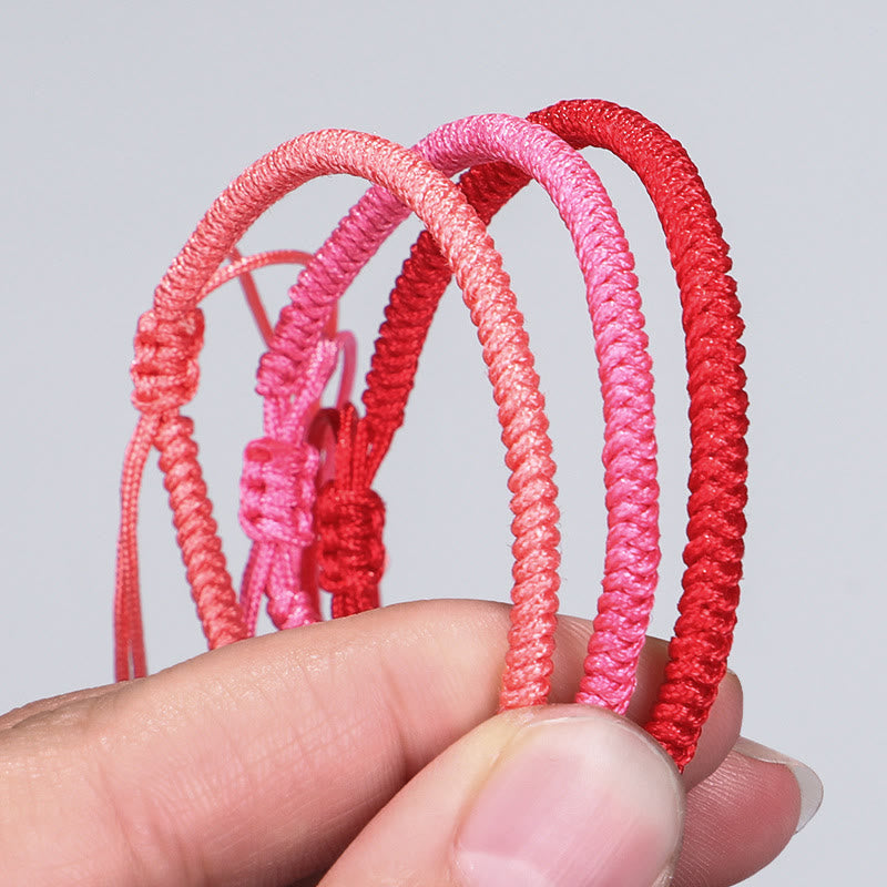 Lot de 3 bracelets de protection tibétains à cordon rouge avec nœud King Kong