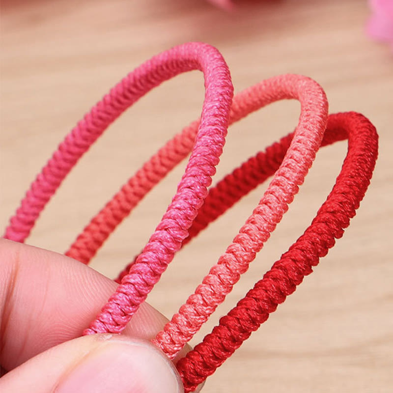 Lot de 3 bracelets de protection tibétains à cordon rouge avec nœud King Kong