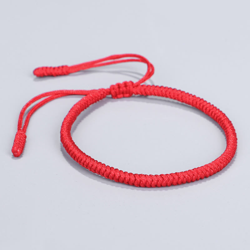 Lot de 3 bracelets de protection tibétains à cordon rouge avec nœud King Kong