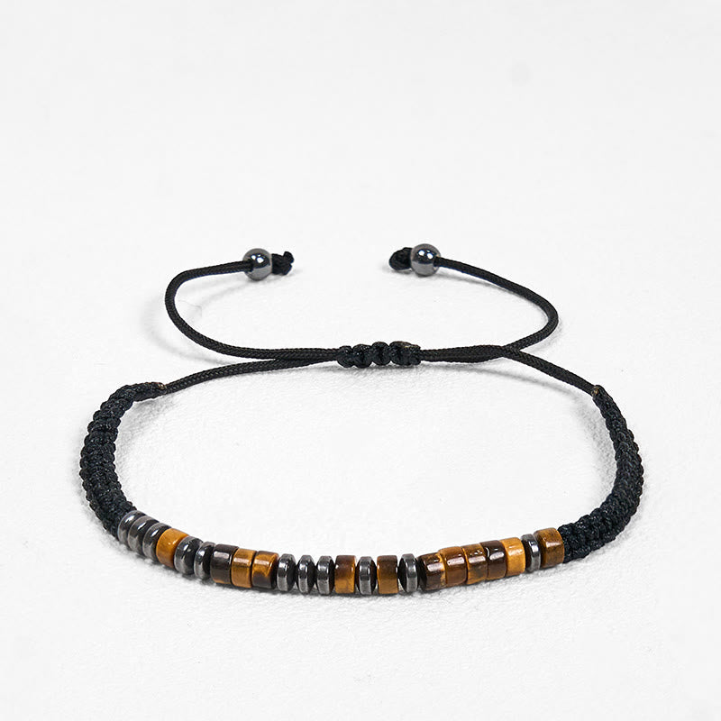 Ensemble de 3 bracelets en œil de tigre et pierre de lave pour la protection