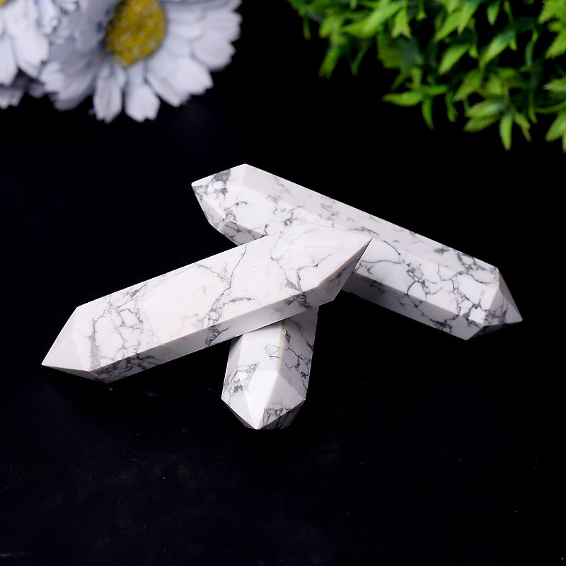 4.0 inch Howlite Double Terminated Crystal Healing Tower