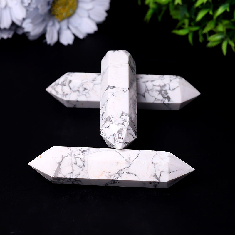 4.0 inch Howlite Double Terminated Crystal Healing Tower