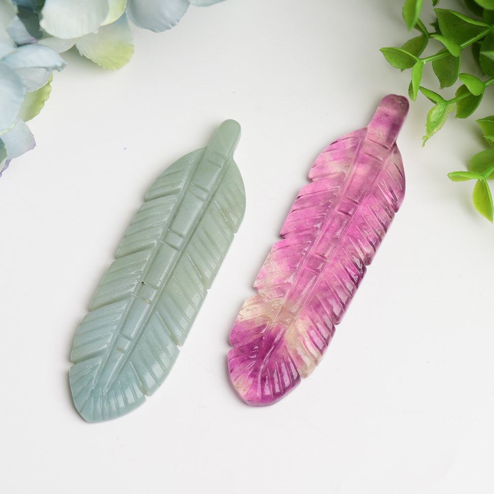 4.0 Sky Blue Fluorite Feather Crystal Figurine 40g
