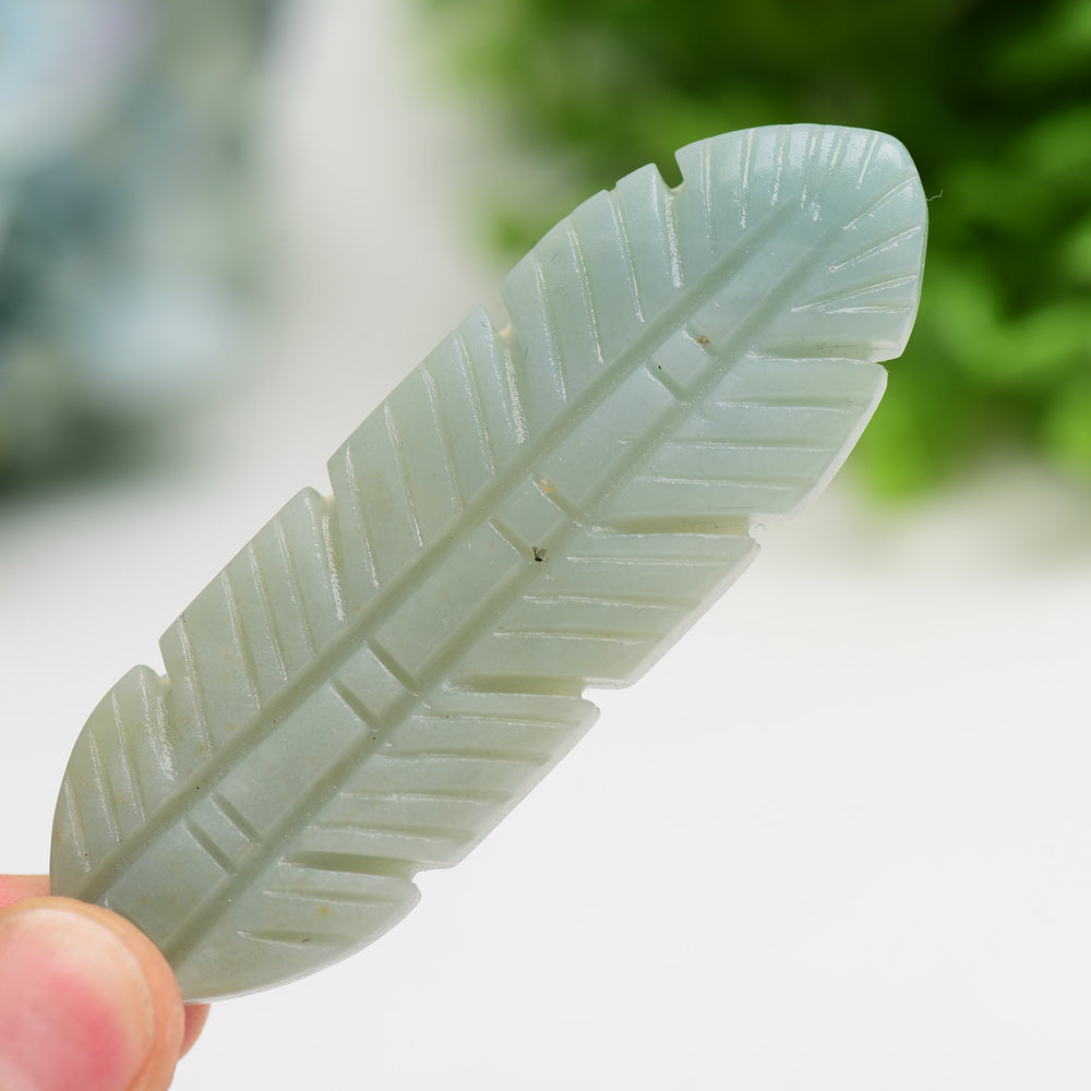 4.0 Sky Blue Fluorite Feather Crystal Figurine 40g