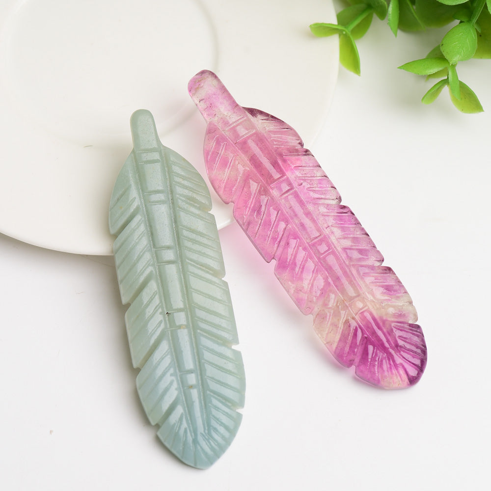 4.0 Sky Blue Fluorite Feather Crystal Figurine 40g