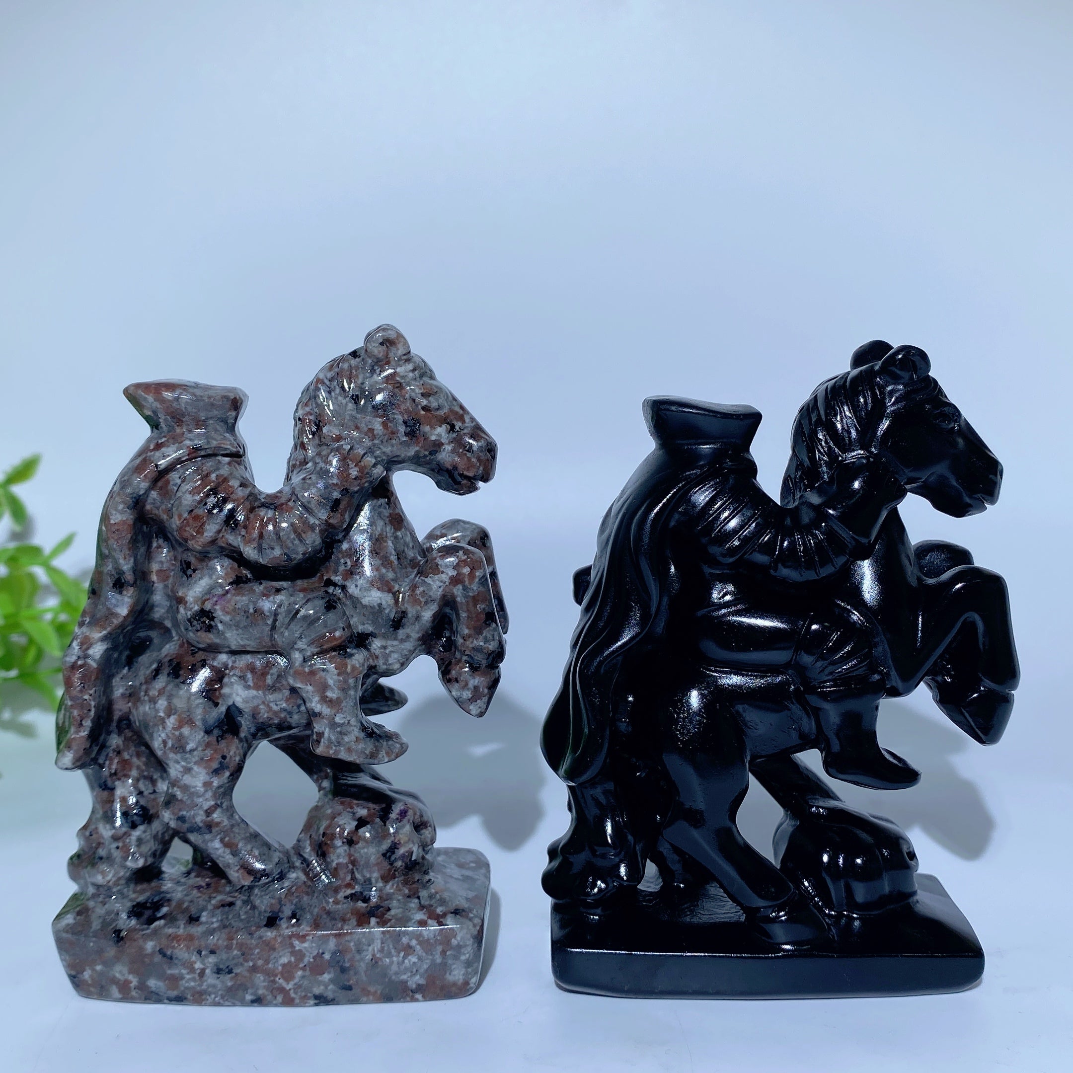 4.1 inch Yooperlite & Black Obsidian Carved Crystal Figurine