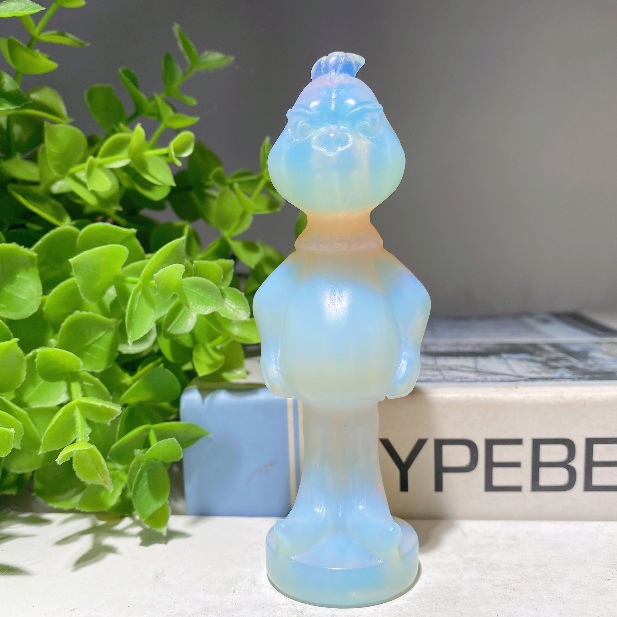 4.2-inch Mixed Crystal Grinch Spiritual Statues for Meditation