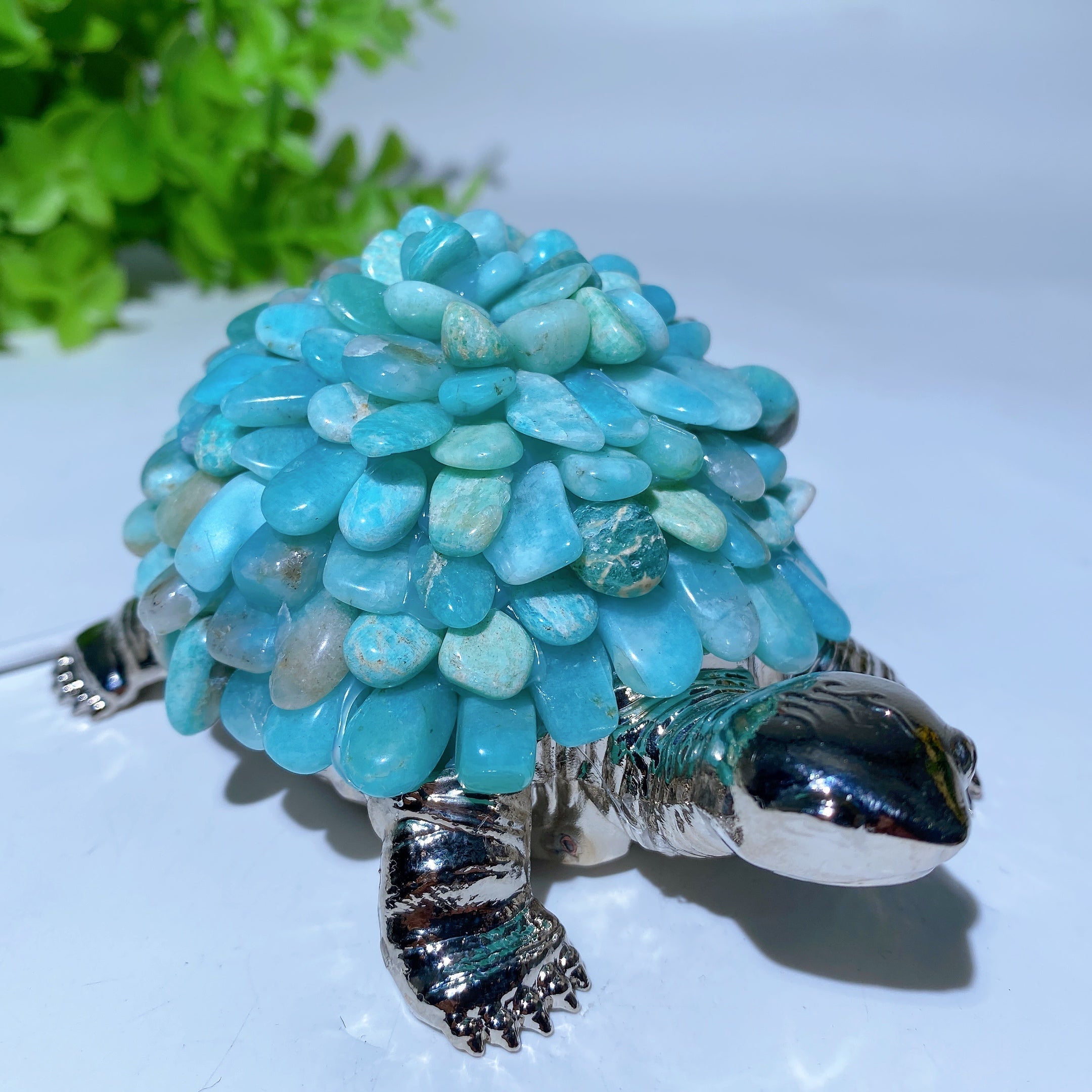4.5-inch Crystal Turtle Figurine for Healing & Prosperity