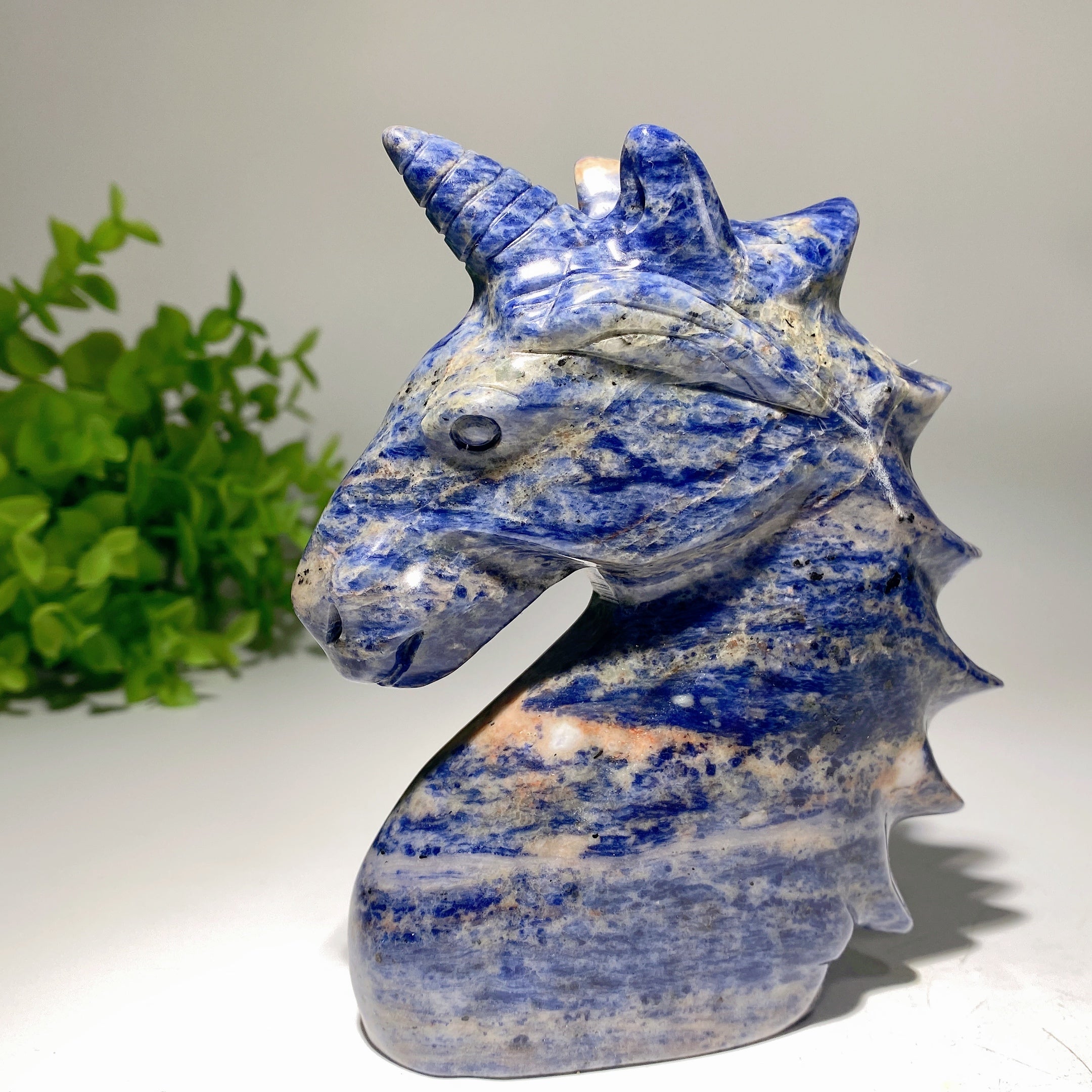 4.5 inch Mixed Crystal Unicorn Carving for Healing Energy