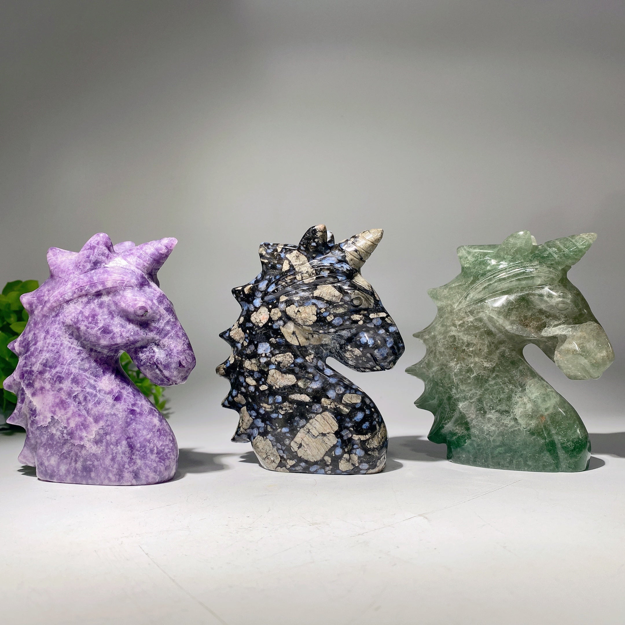 4.5 inch Mixed Crystal Unicorn Carving for Healing Energy