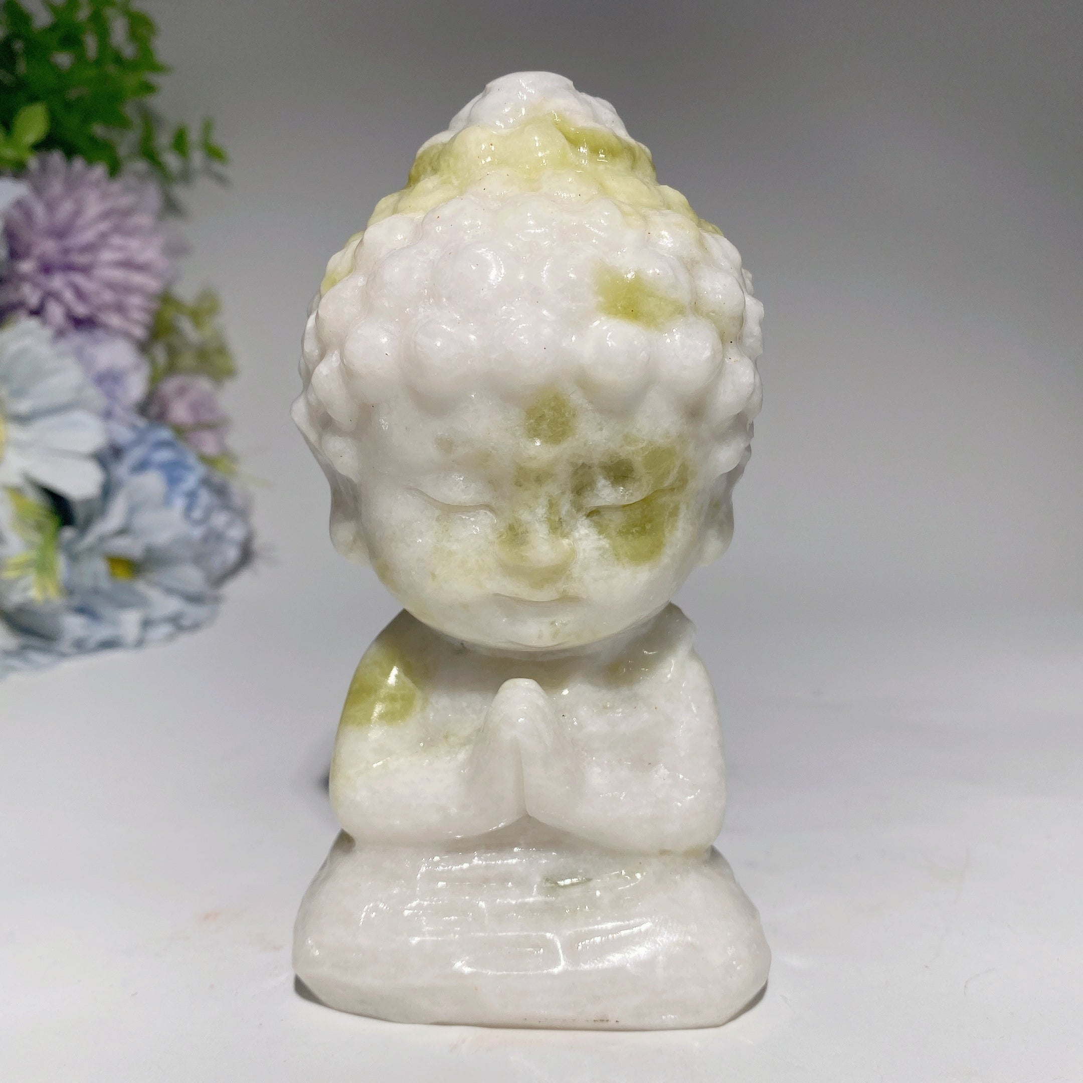 4.6 inch Afghan Jade and Serpentine Buddha Statue for Healing