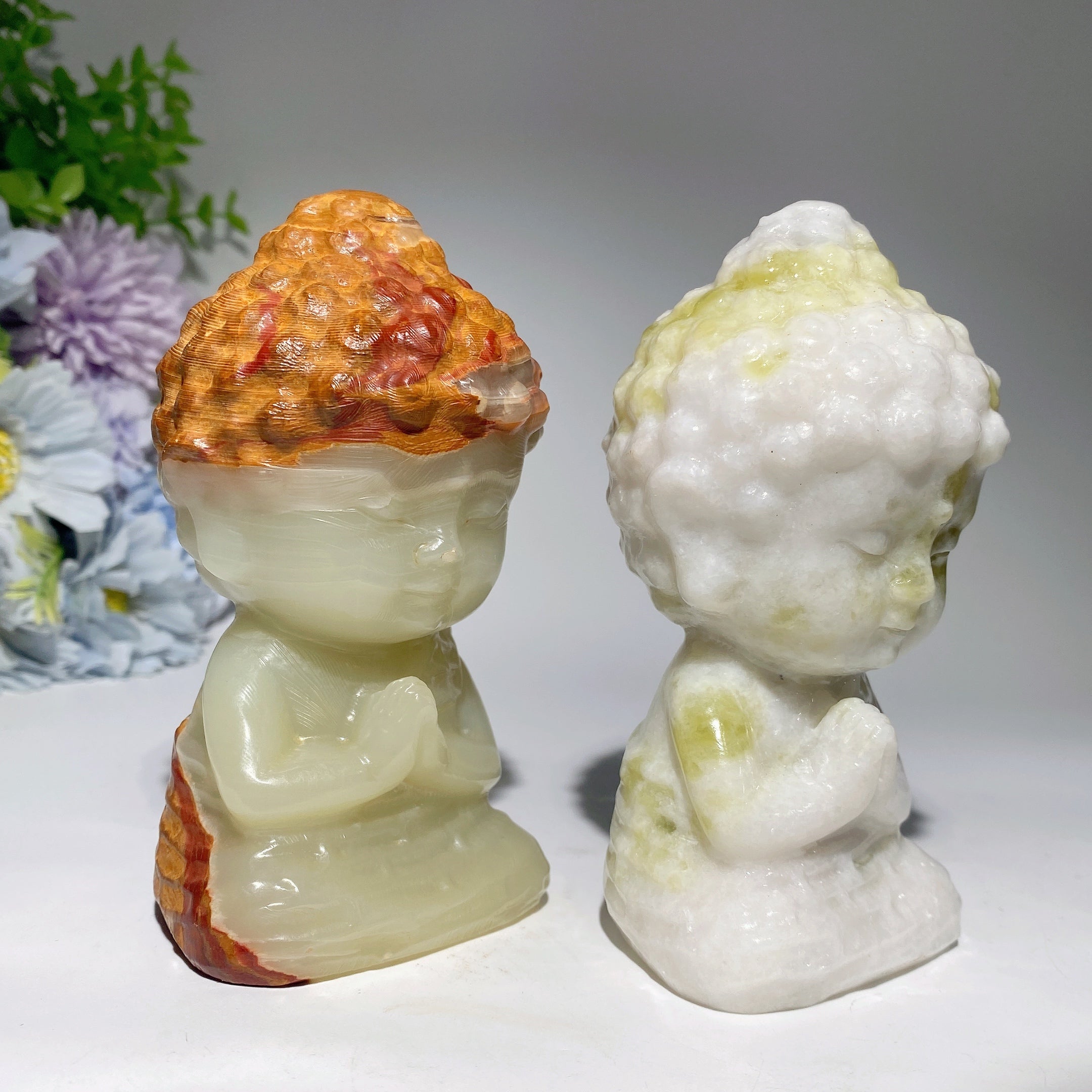 4.6 inch Afghan Jade and Serpentine Buddha Statue for Healing