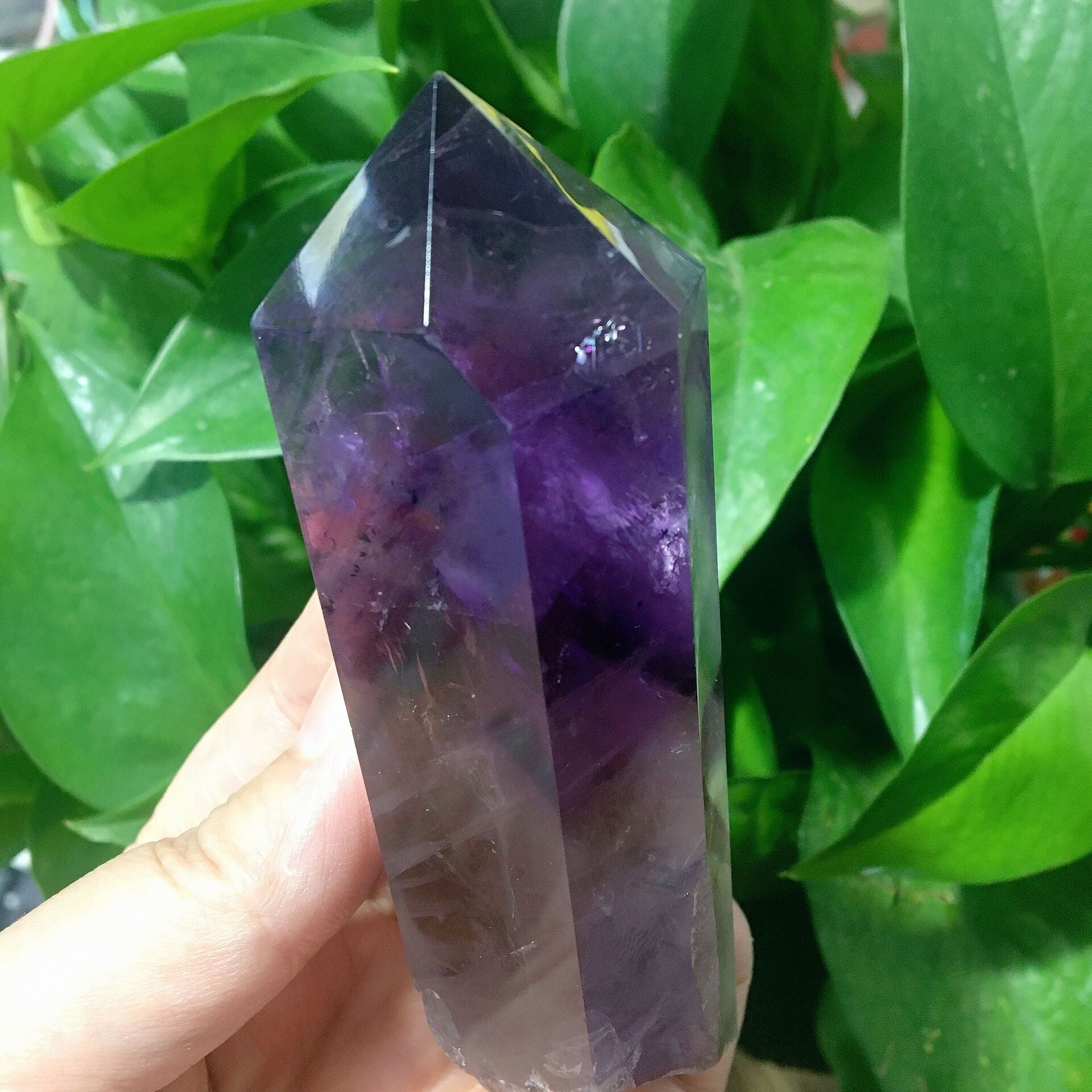 4.6 inch Amethyst Healing Point Half Polished for Balance