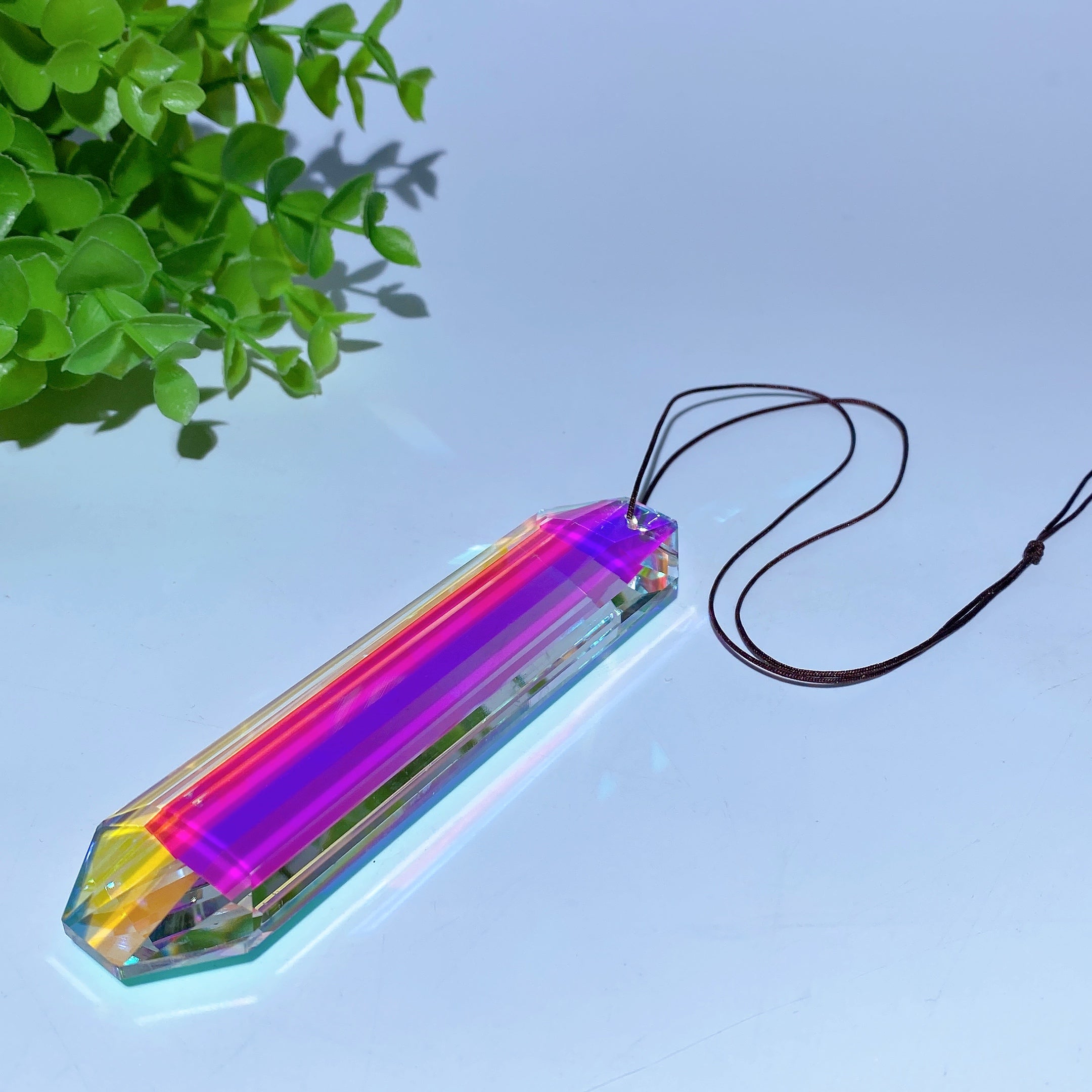 4.7-Inch Aura Glass Crystal Suncatcher for Healing