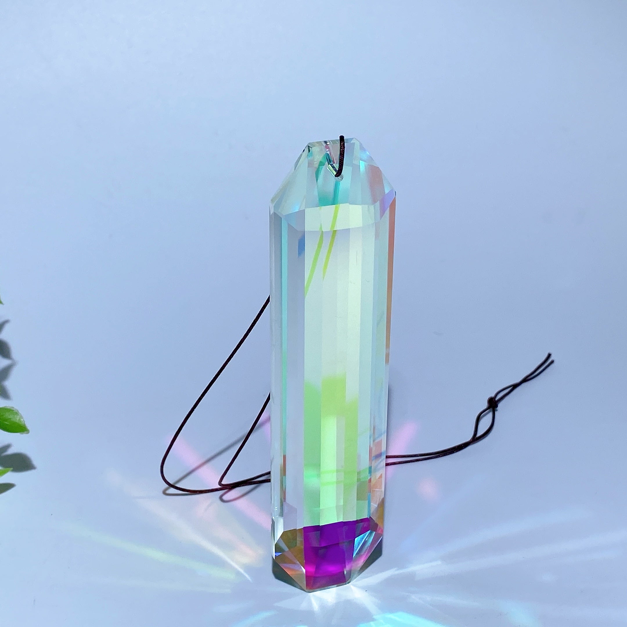 4.7-Inch Aura Glass Crystal Suncatcher for Healing