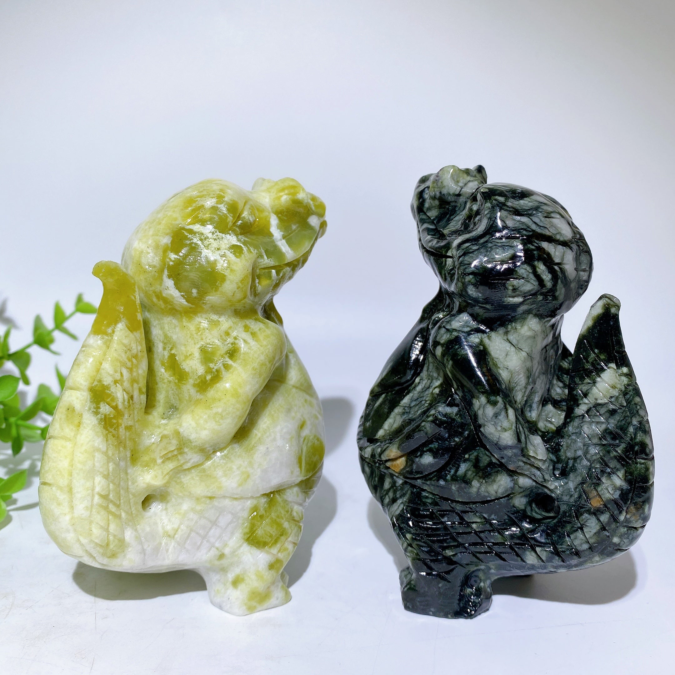 4.7 inch Jade Crocodile Healing Crystal Carving