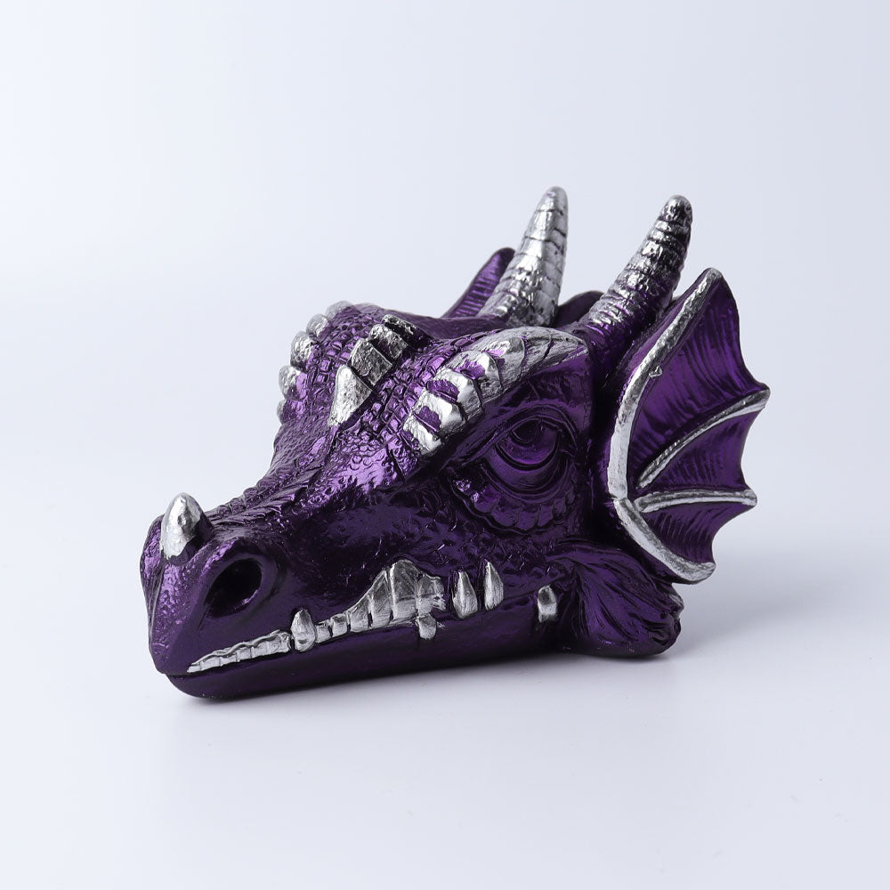 4.7" Resin Chinese Dragon Figurine Stand for Feng Shui