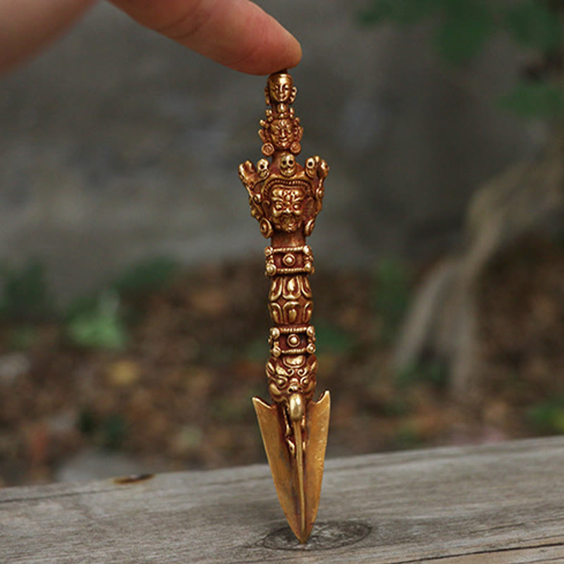 Dorje de méditation en cuivre de 4,72 pouces, fait à la main au Népal, symbole rituel