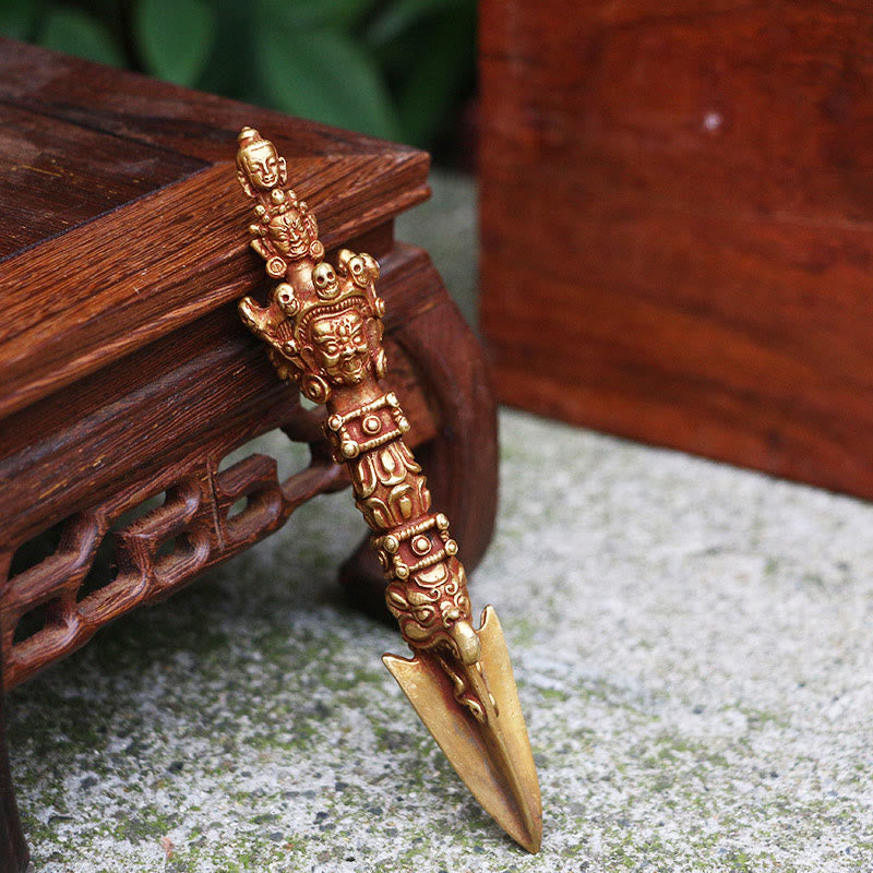 Dorje de méditation en cuivre de 4,72 pouces, fait à la main au Népal, symbole rituel