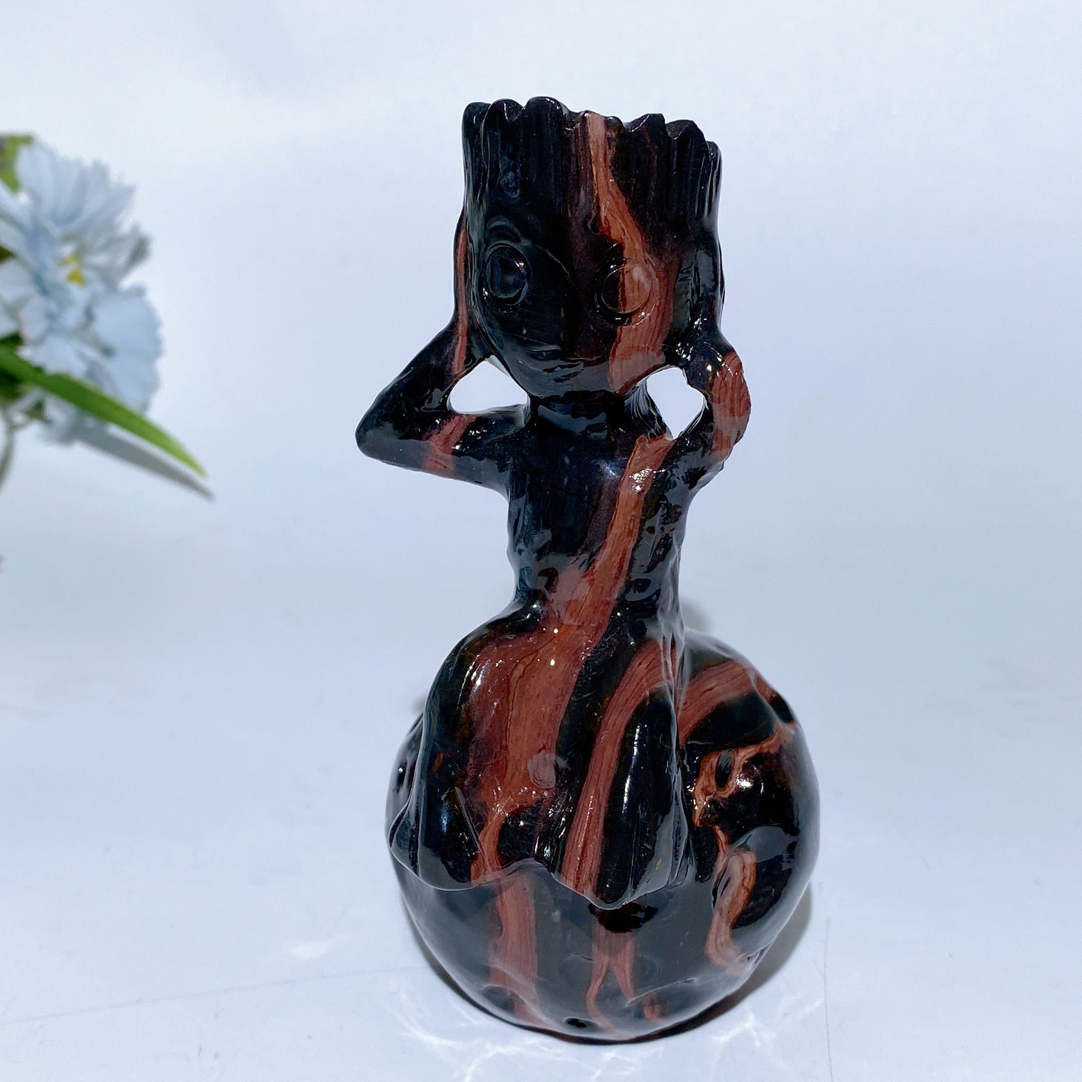 4.8-inch Jade Crystal Groot Figurine for Meditation