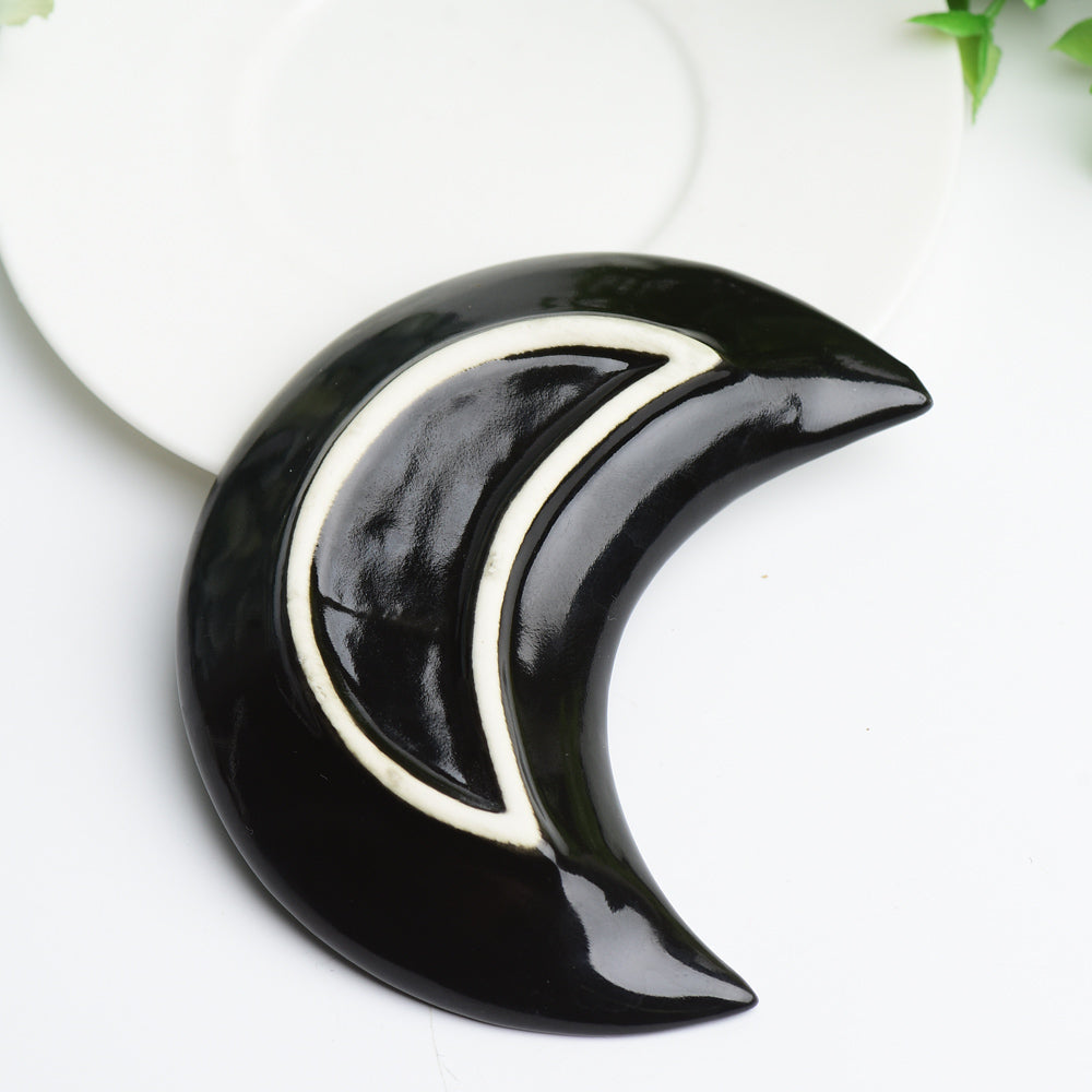 4 Inch Ceramic Moon Bowl for Spiritual Home Accents