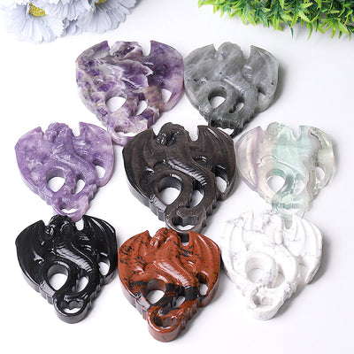 Sculptures de dragon en cristal de 10 cm | Figurines en cristal de guérison