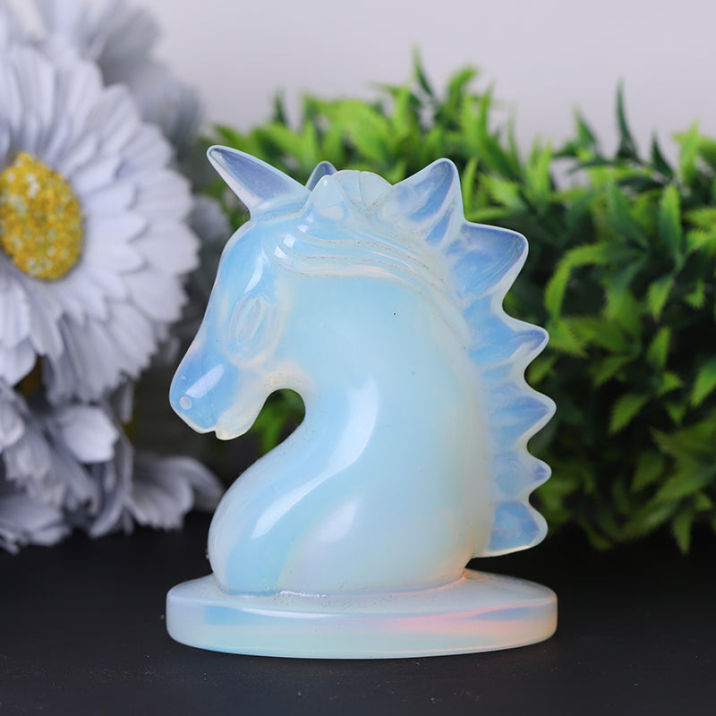 4 inch Opalite Unicorn Crystal Figurine for Collection