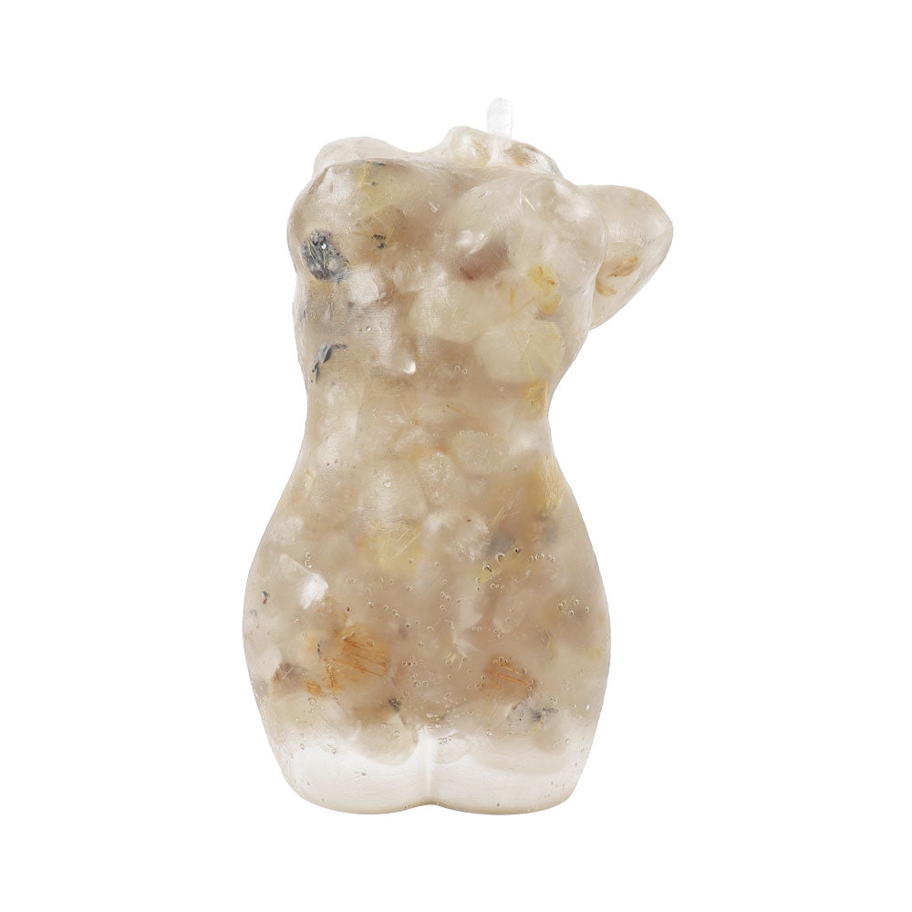 4 Inch Rutilated Crystal Resin Spiritual Statue Model