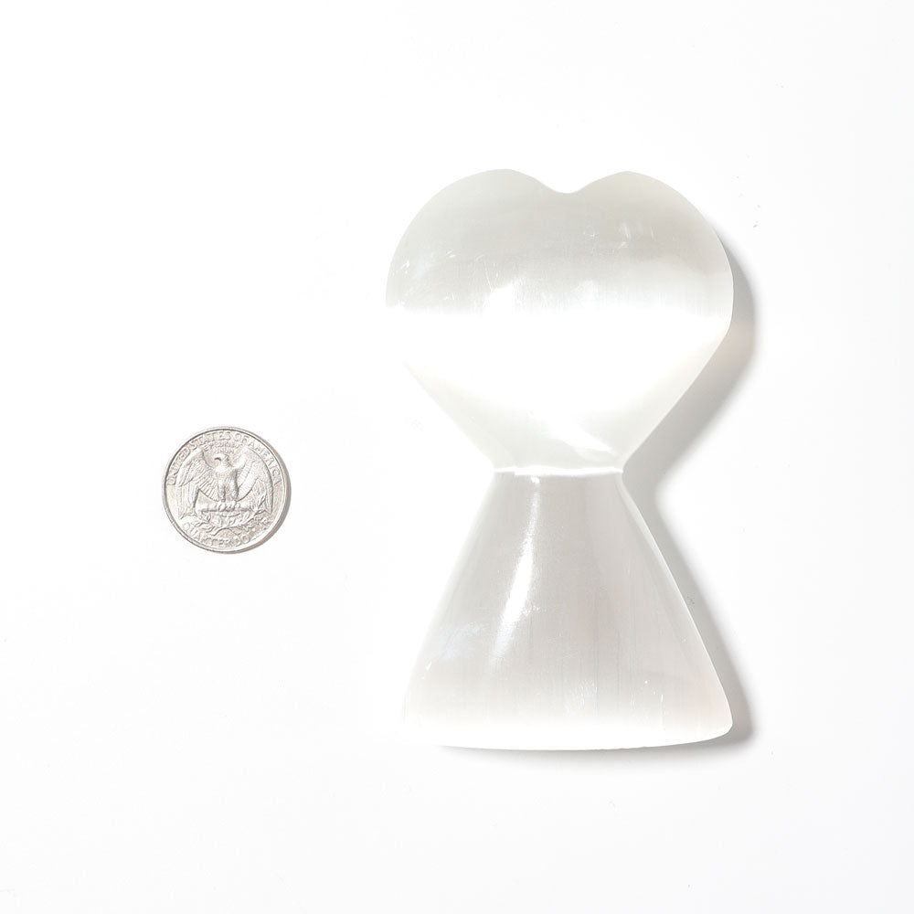 4-inch Selenite Crystal Heart Tower for Spiritual Healing