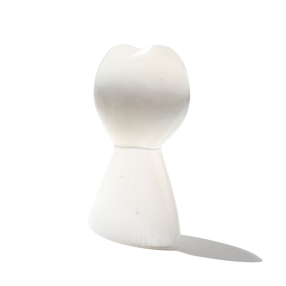 4-inch Selenite Crystal Heart Tower for Spiritual Healing