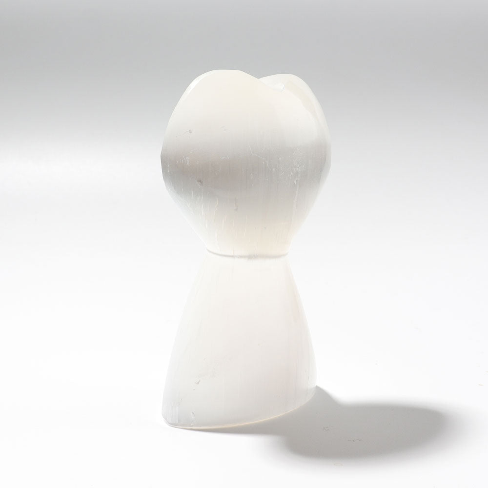 4-inch Selenite Crystal Heart Tower for Spiritual Healing
