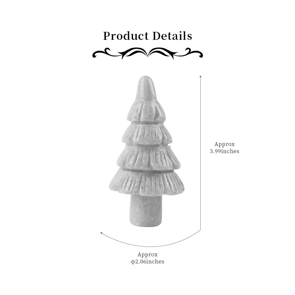 4-Inch Serpentine Jade Crystal Figurine Tree Carving