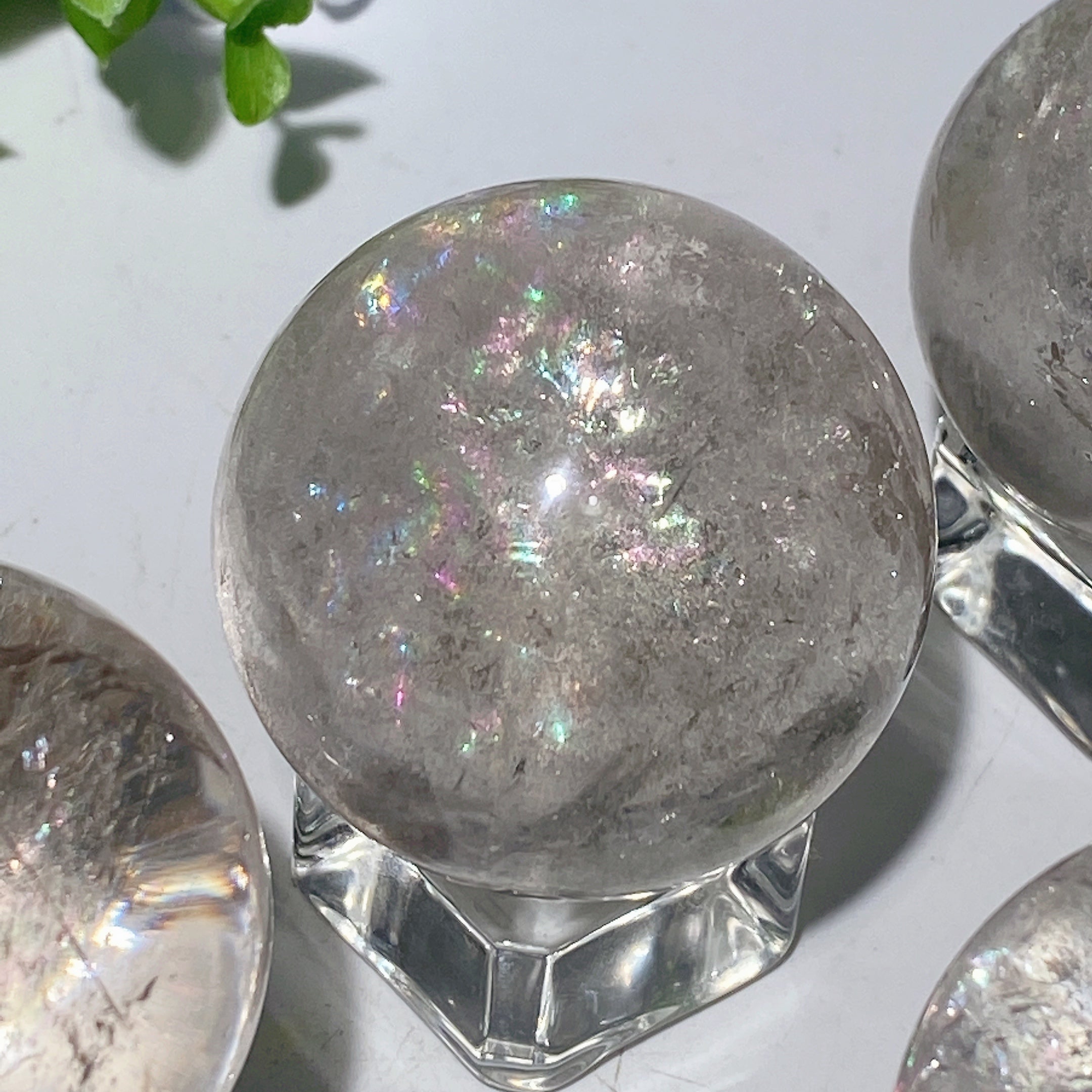 40mm Clear Quartz Crystal Sphere for Healing & Energy Balance