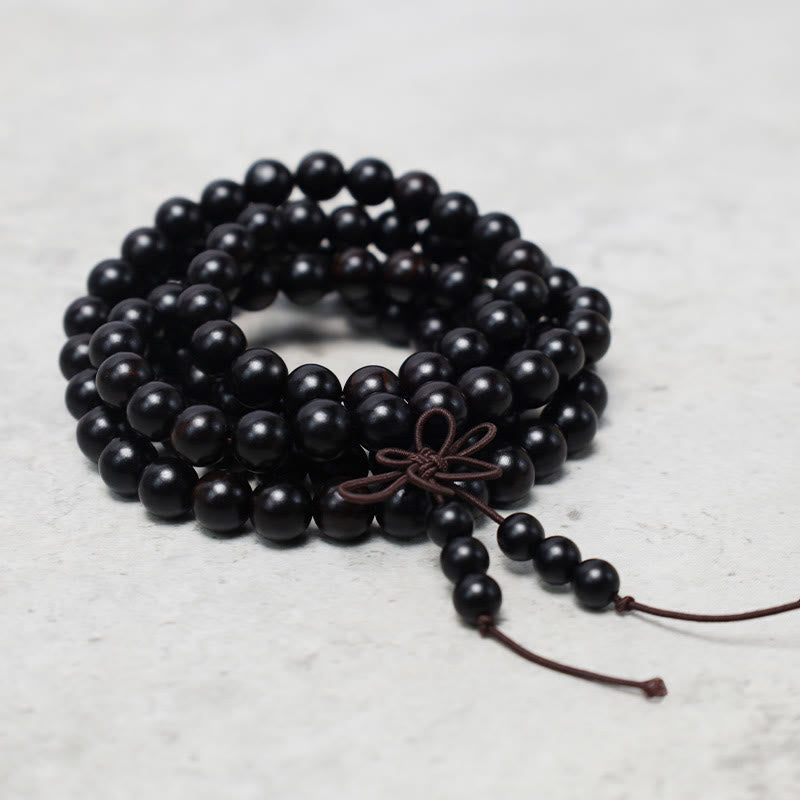 108 Beads Wood Mala Bracelet for Meditation & Prayer