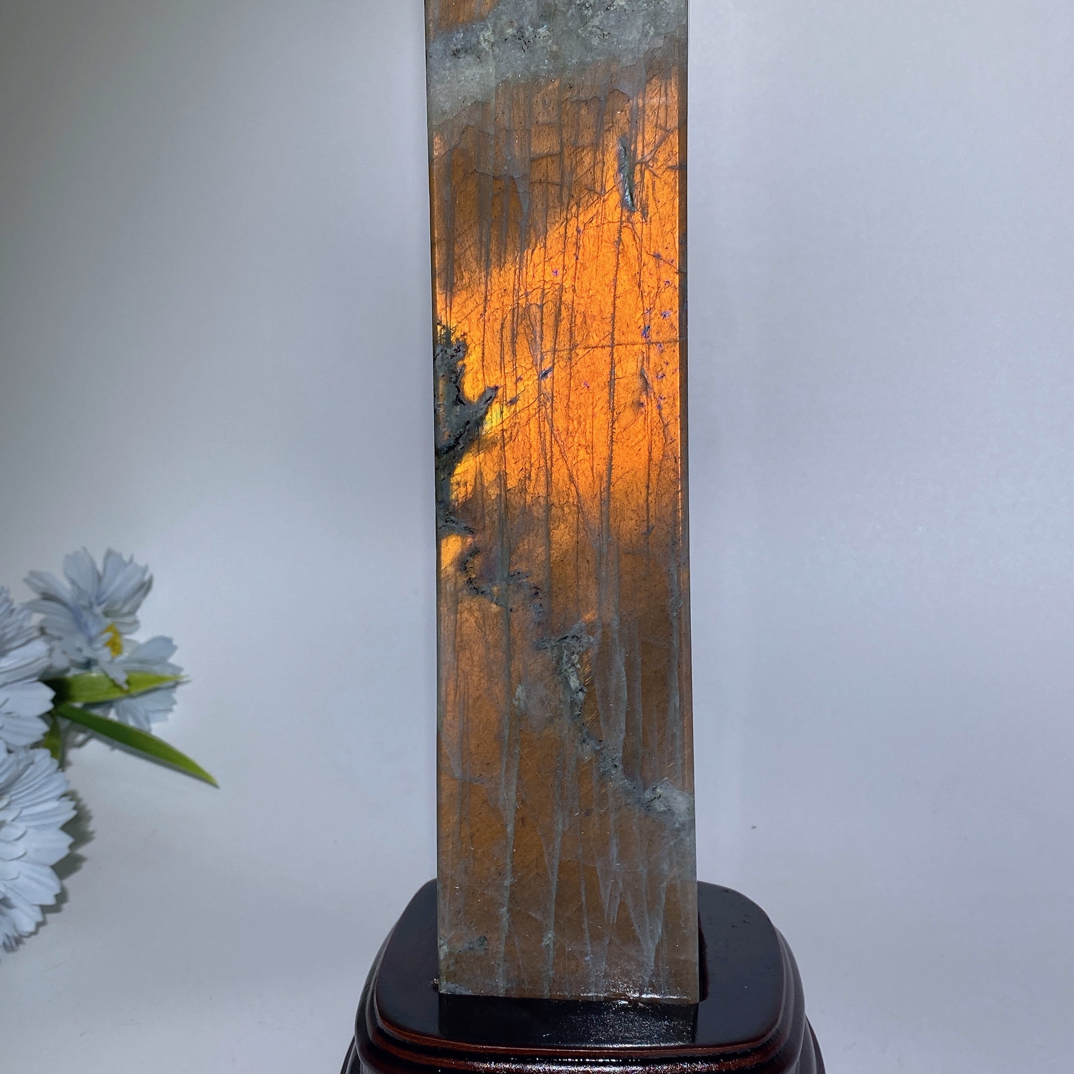 42cm Large Sunset Flash Labradorite Crystal Tower for Healing