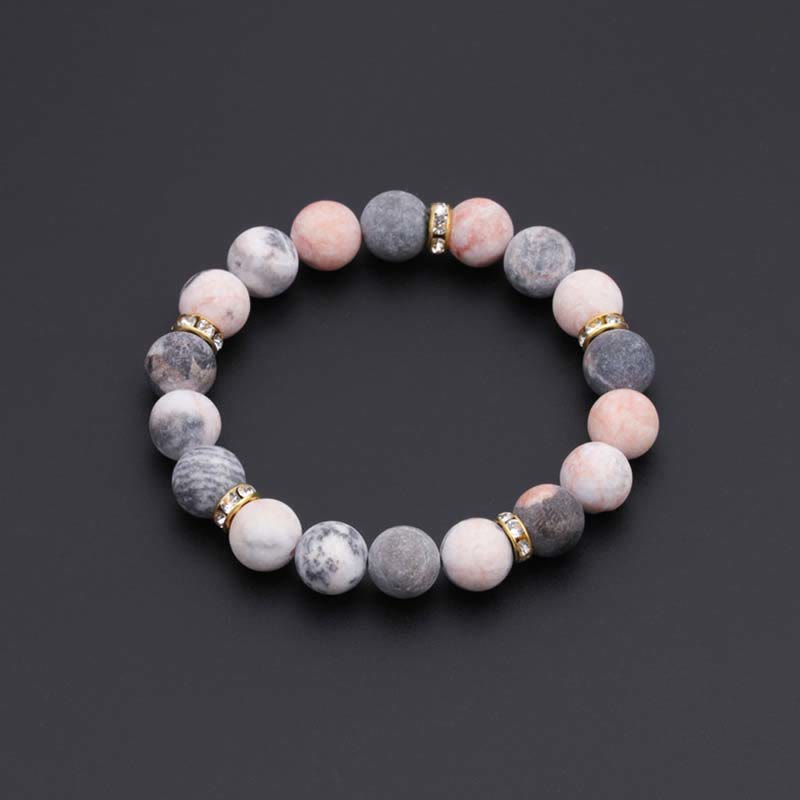 10mm Zebra Jasper Anxiety Relief Bracelet