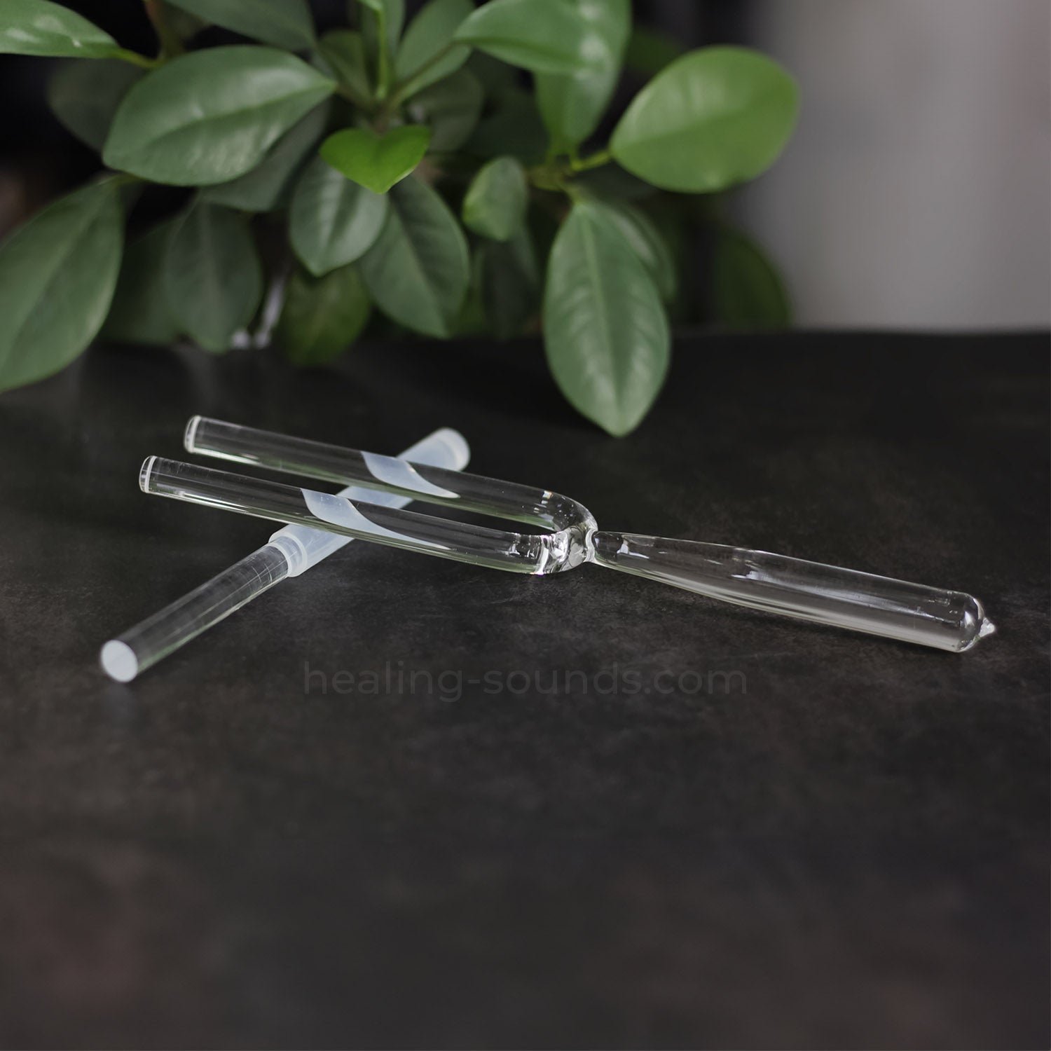Jeu de diapasons en cristal transparent 432 Hz avec boîte - 13 pièces - 10 mm
