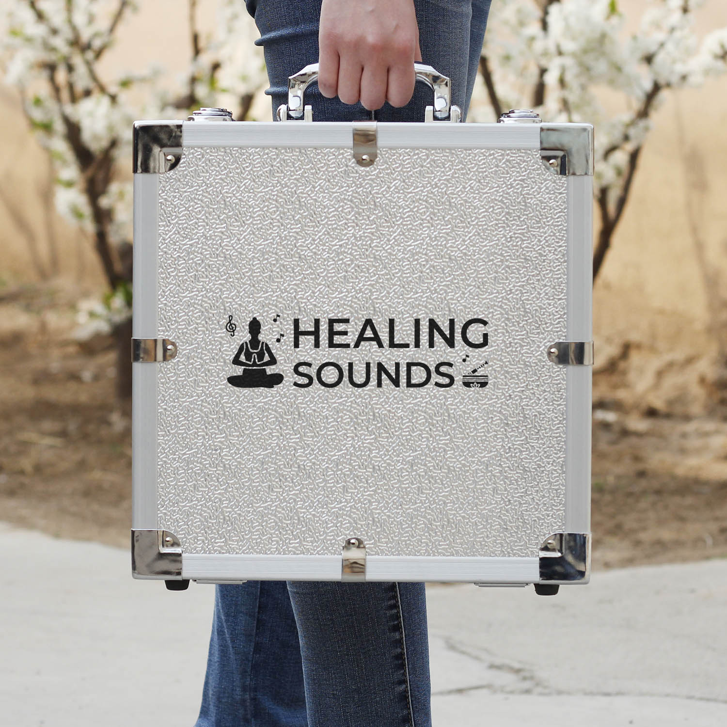 Jeu de diapasons en cristal transparent 432 Hz avec boîte - 8 pièces - 10 mm/20 mm