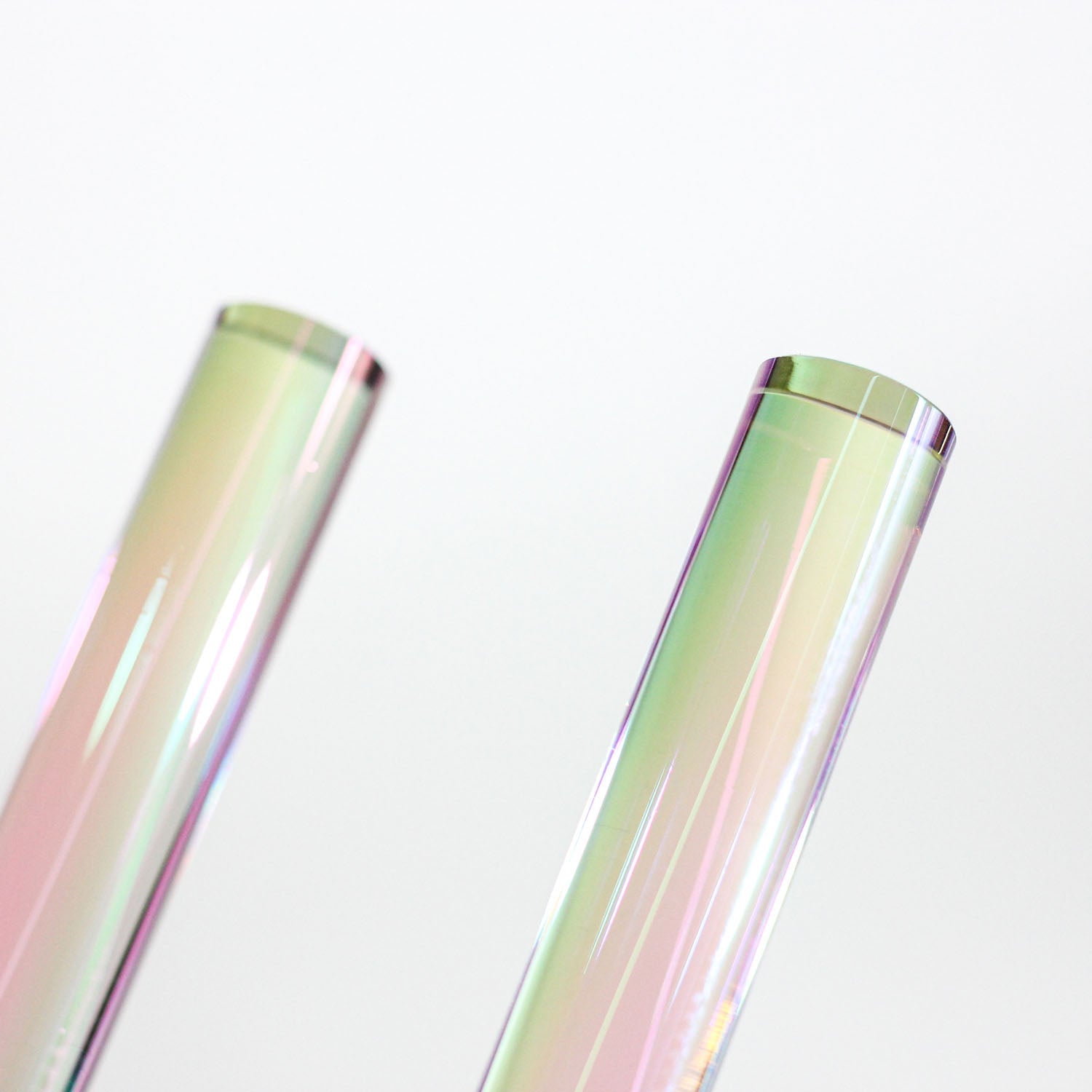 Diapason en cristal de quartz arc-en-ciel transparent 432 Hz