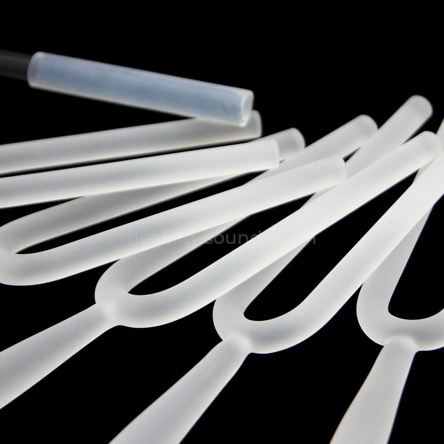 Jeu de diapasons en cristal givré 432 Hz avec étui - 8 pièces - 10 mm/20 mm