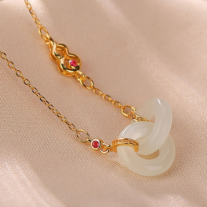 Unisex 12mm Jade Necklace with Silver Chain for Prosperity